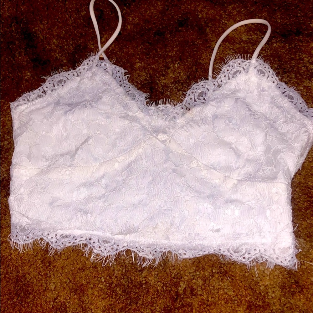 Shein White Lace Top